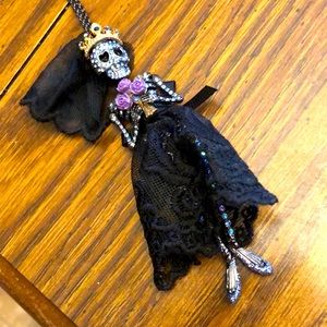 Betsey Johnson skeleton necklace